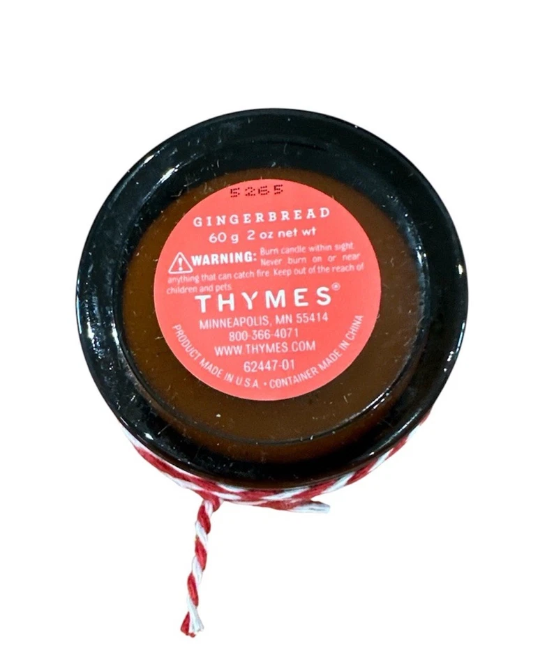 Thymes Gingerbread Candle 60g 2oz Aromatic Votive Glass In Box Discontinued - Image 2 of 4