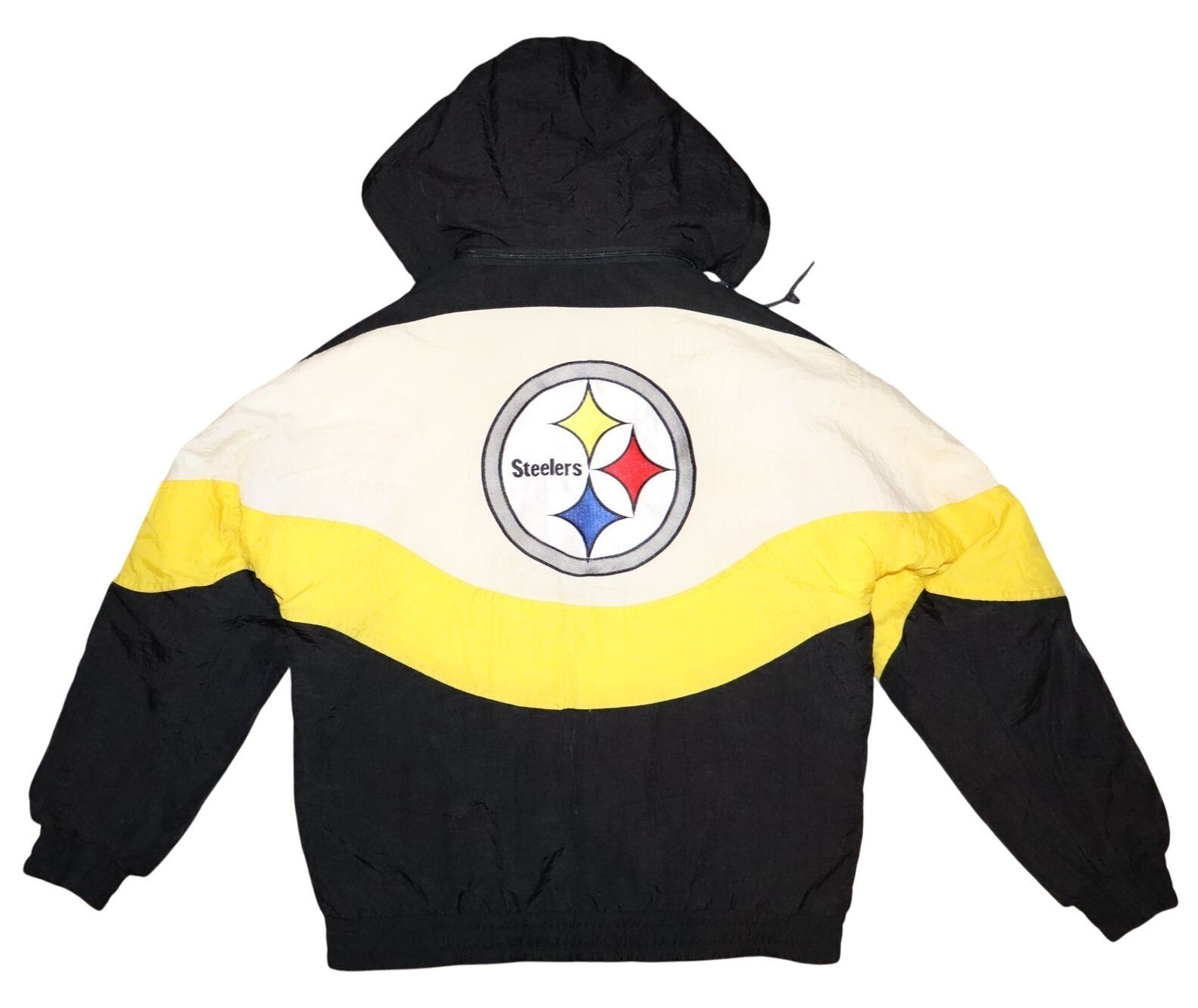 Vintage 90s Pittsburgh Steelers Apex One Hooded Puffer Jacket Men's Medium