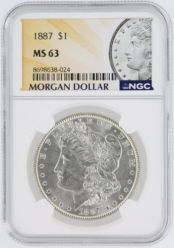 1887 Morgan Silver Dollar NGC MS63 S$1 Philadelphia Minted No Reserve