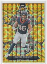 #89 Dalton Schultz 2024 Panini Mosaic Yellow Reactive * Houston Texans