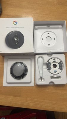 Google Nest Learning Thermostat Used Good Condition (Mirror Black)