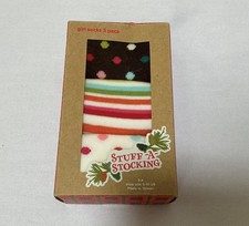 NWT Vtg Gymboree Stuff a Stocking 3 pair girls socks 3-4 yrs fit shoe 9-10