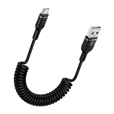 USB C Coiled Iphone 17 Charger Cord Retractable Car Charger Cable for Iphone 17