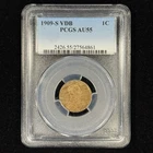 1909-S 1C VDB AU55 PCGS Lincoln Wheat Cent - Nice Key Date Coin