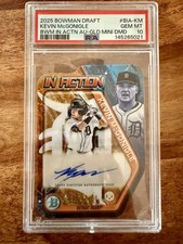 2025 Bowman Draft Kevin McGonigle In Action AUTO GOLD #/50🔥PSA 10🔥POP 1