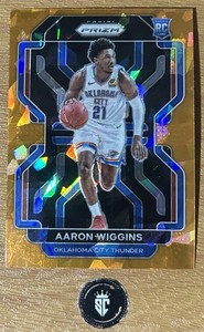 Aaron Wiggins 2021-22 Panini Prizm Orange Ice Prizm Rookie #286 OKC Thunder