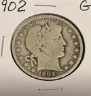 1902 50C Barber Half Dollar - Good