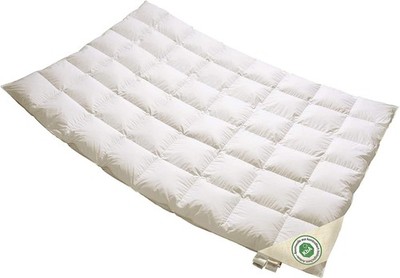 Bio-Luxe-KBA TESTSIEGER W3 - Sommer Organic 100% GÄNSE Daunendecke Deutsche 