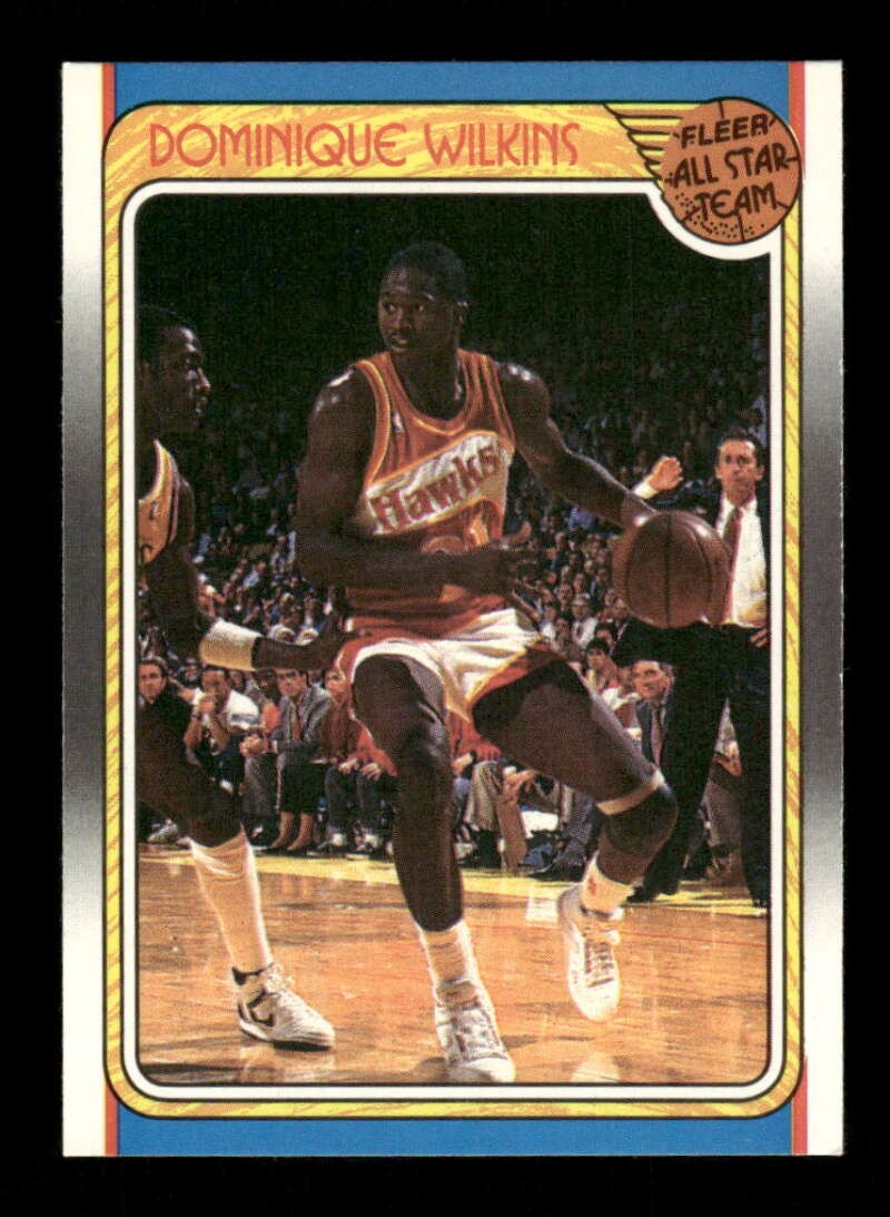 1988-89 Fleer Basketball 125 Dominique Wilkins All Star Centered BXCP15