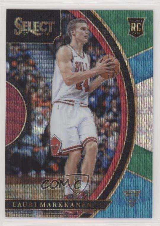 2017-18 Panini Select Concourse Tri-Color Prizm Lauri Markkanen #8 Rookie RC
