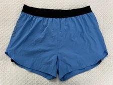 Whoop 4.0 Speed 4" Lined Performance Shorts Blue XL Running Athletic Training