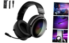 2.4GHz Wireless Gaming Headset for PS5/PS4/PC/Switch - Bluetooth 5.3 Black