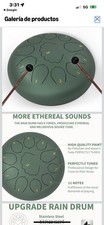 JYTMUS 6.5 Inch Alloy Steel Tongue Drum with Mallets, Finger Picks, Carry Bag