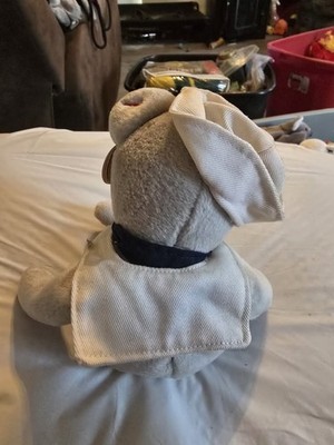 Ty 2003 ''Ronnie'' Bear with Naval Uniform -USS RONALD REAGAN -Ty profits donated