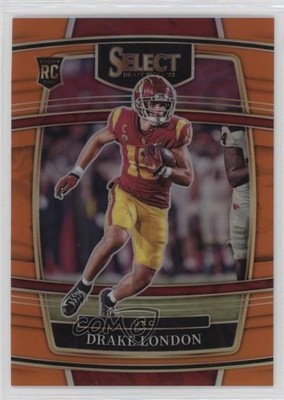 2022 Select Draft Picks Concourse Orange Prizm 46/49 Drake London Rookie RC 12bz