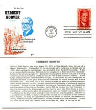 1269 Herbert Hoover, Cover Craft Cachets, CCC, FDC, with insert