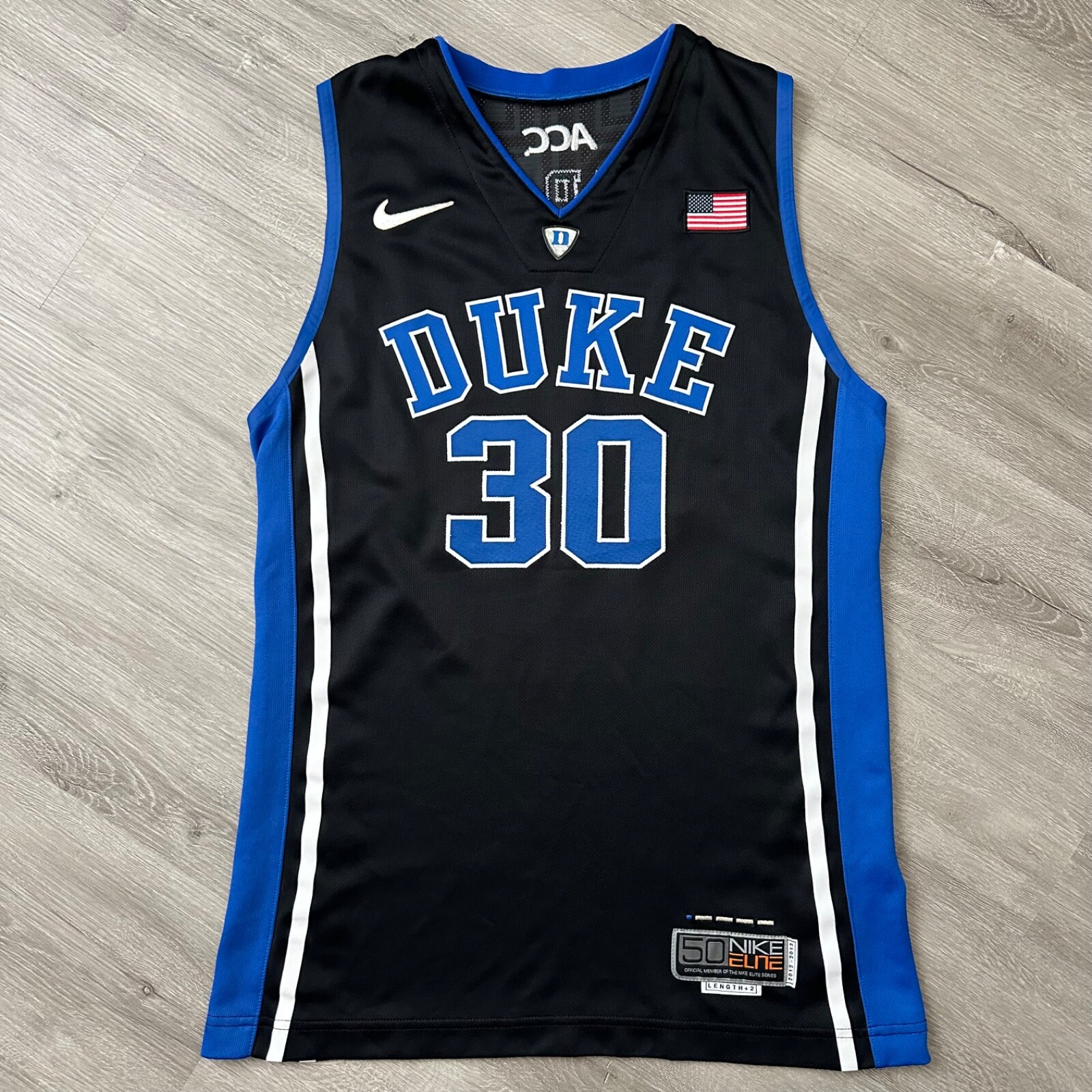 Team Issue SETH CURRY Duke Blue Devils Jersey 2012-13 Nike 50 +2 Authentic Game