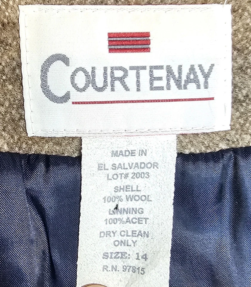 Blazer vintage Courtenay 100 % lana para mujer talla 14 Foto 3 de 4