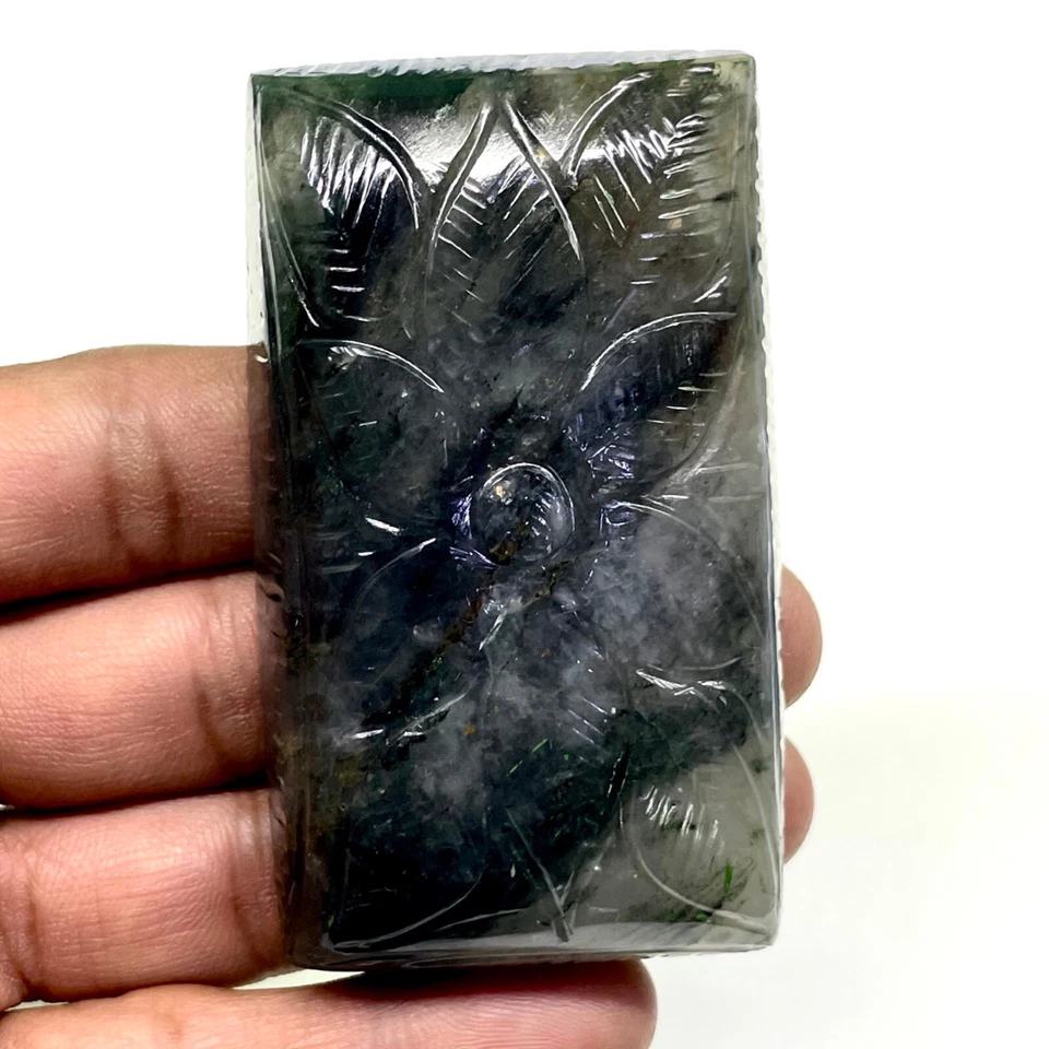 Cuarzo rutilo natural de 566,40 quilates 72x42 mm cojín tallado suelto piedras preciosas sin tratar Foto 3 de 4