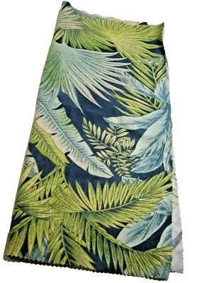 Fabric Remnant Sample Palm Banana Trees 18 x 19 Botanical Tropical Coastal Maxi - Image 1 of 2