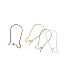 200 Mixed Earring Wires Kidney Style Hooks - Z228