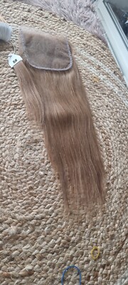 12A 20 ZOLL BRASILIANISCHES REINES MENSCHLICHES HAAR ASCHBLOND 8# 6X6 HD SPITZE BREITERER VERSCHLUSS