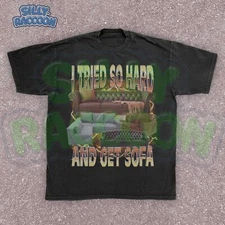 Funny Sofa Meme Song Tee, Furniture Vintage Graphic, Sarcastic Unisex Shirt