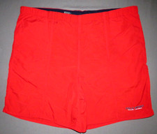 Men's Vintage Ralph Lauren POLO SPORT Red Mesh Lined Swim Trunks XL