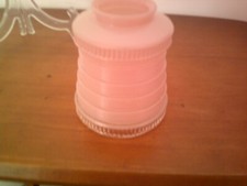 Lamp Shade Pink SCONCE  Ceiling ART DECO 4 3/4" T 4 1/4" BOTTOM 2 1/4" TOP