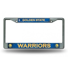golden state warriors logo nba basketball chrome license plate frame usa made