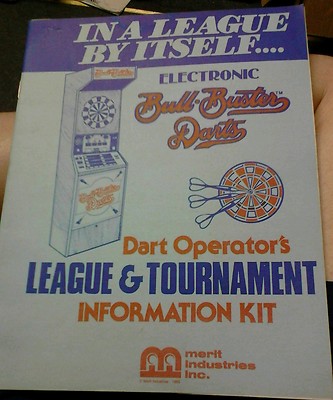 Merit ELECTRONIC BULL-BUSTER DARTS Information Kit - good used original