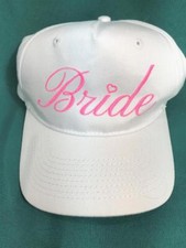 BRIDE'S White  Pink Ball Cap  Adjustable Baseball Cap Hat