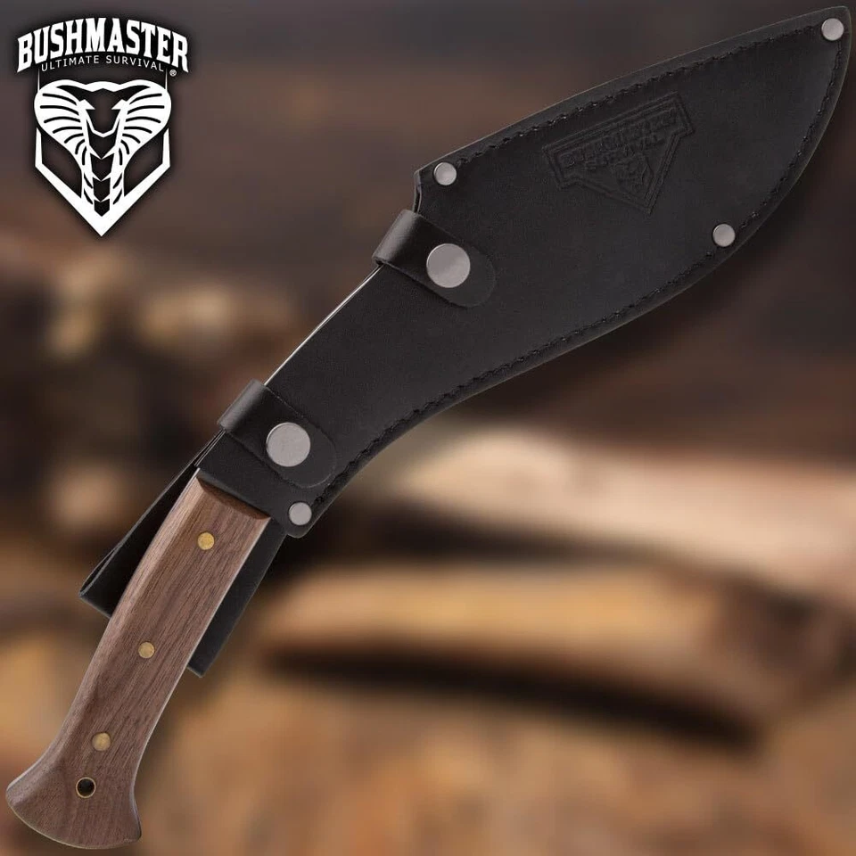 Cuchillo y funda Backcountry Kukri | Hoja de acero de alto carbono 1065 | Longitud 15" Foto 3 de 4