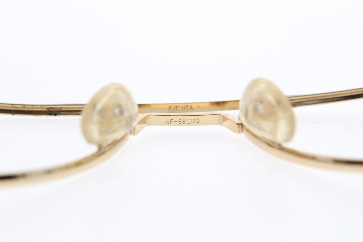 VTG Randolph Engineering AF 5 1/2 Gold Metal Aviator Sunglasses 58