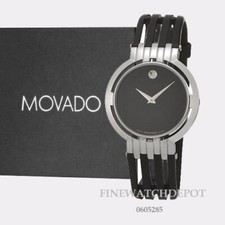 Authentic Mens Movado Esperanza Leather Watch 0605285