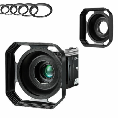 A&R Square Video Lens Hood Shade Camera Camcorder 4K WiFi 48MP Vlogging Camera
