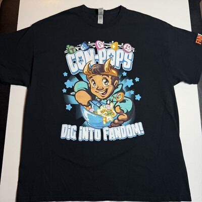 Adult XL Fan Expo Cleveland Con-Pops T-Shirt Dig Into Fandom Comic / Anime Con