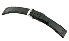RIOS1931 Genuine Calfskin Watch Band "Scirocco" 22 mm without Buckle Black New