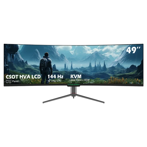 TITAN 49-Zoll Curved Gaming Monitor,CSOT HVA Panel,32:9,1800R,DFHD 3840×1080,1ms