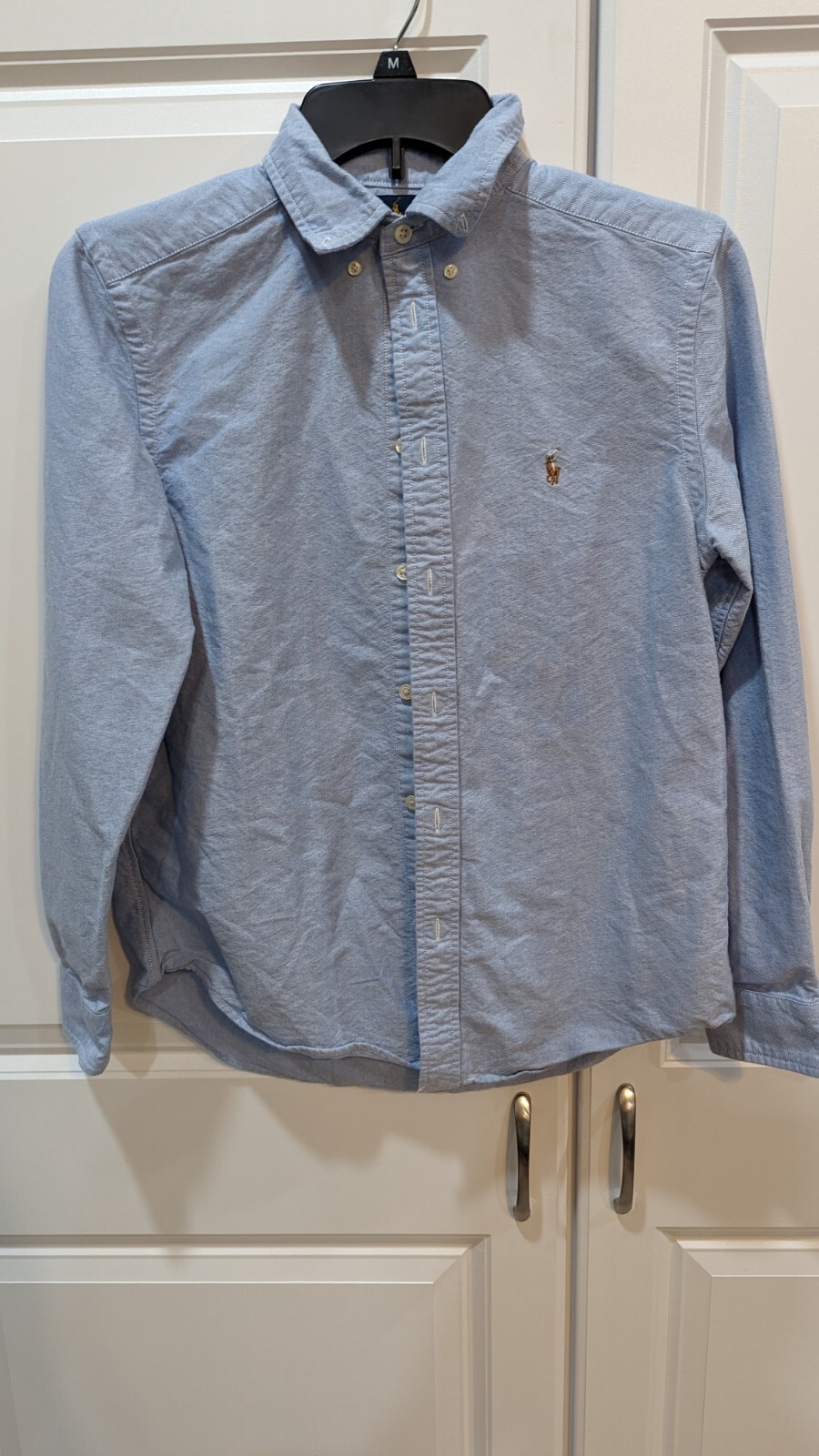 Ralph Lauren Button Down Solid Blue Polo - image 1