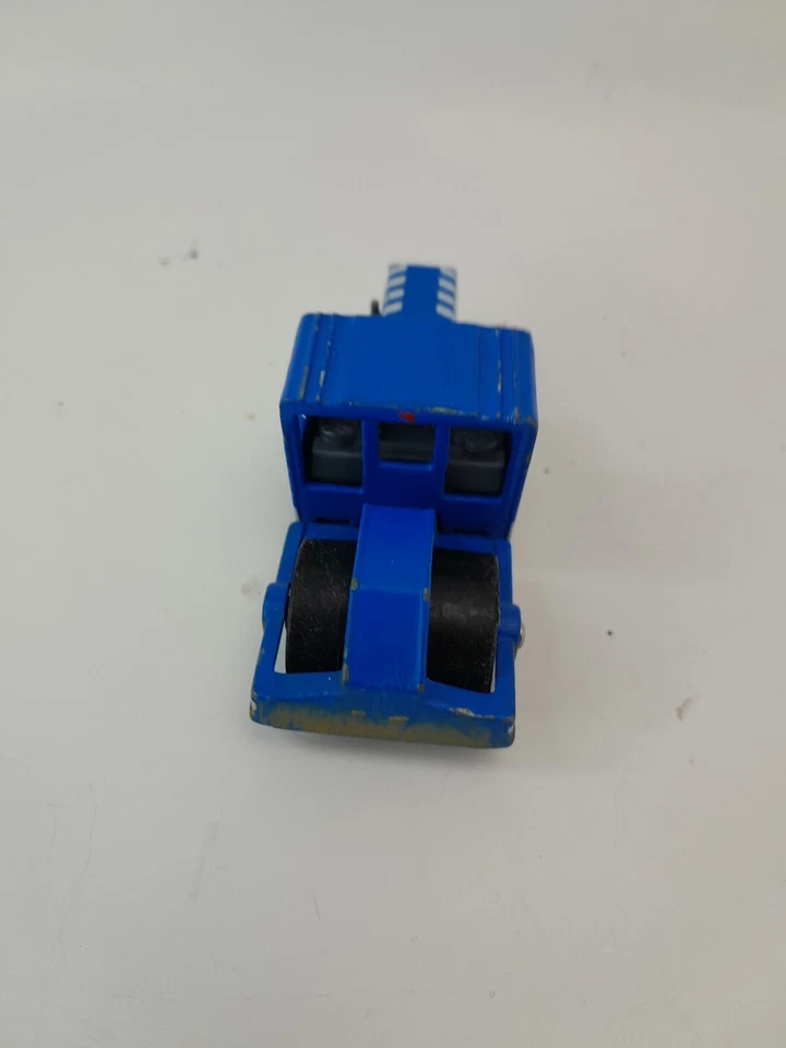 Vintage Matchbox 1979 Blue Road Roller PR-510 negro blanco dos tonos Foto 4 de 4