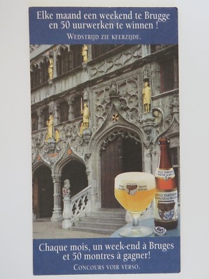BEER Collectible COASTER ~*~ Brugs TARWEBIER Blanche de Bruges ~ Brugge, BELGIUM