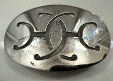 100 Authentic Hermes Silver Belt Buckle 32MM- Very Good Condition