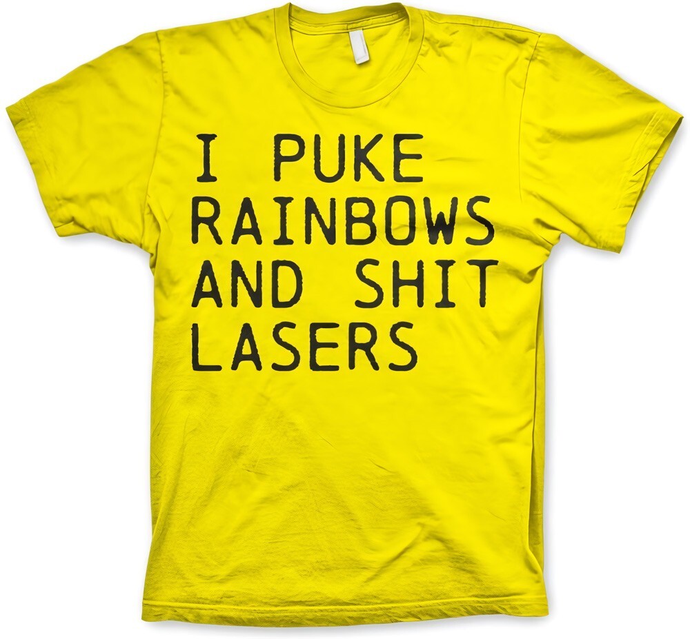 ALTRA Hybris I Puke Rainbows And Shit Rainbows T Shirt Giallo