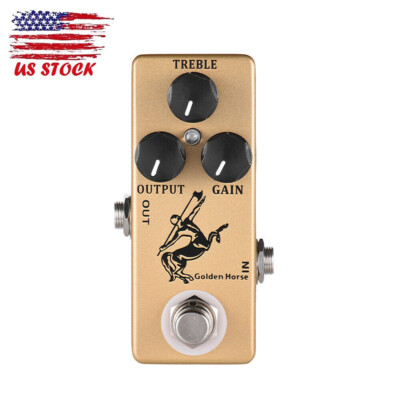 Mosky Golden Horse Guitar Effect Pedal Overdrive Boost Effect Bypass Metal USA
