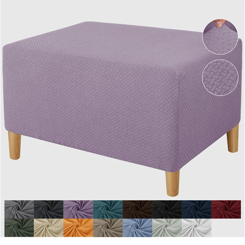 Fußhocker Stretch Bezug Hocker Ottomane Aufbewahrung Sofa Schonbezug Rechteck Schutz - Bild 33 von 40
