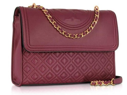 NEW Tory Burch Fleming Wine Red Leather Convertible Shoulder Bag/Crossbody Bag - Picture 17 of 17