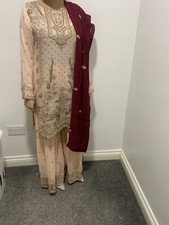 Lo último para mujer indio/pakistaní boda/fiesta ropa Bollywood Gharara PVP: £95
