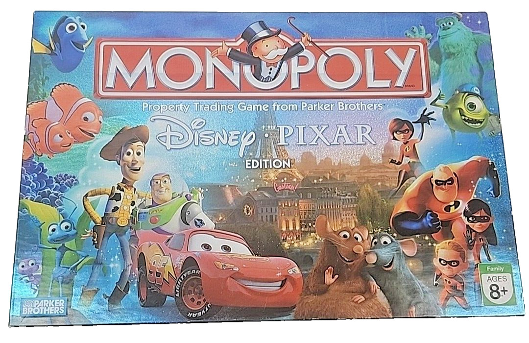 Monopoly Disney Pixar Edition COMPLETE Parker Brothers 2007 Kids Toy Story Nemo