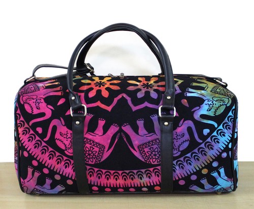 New Indian Duffle Sports Gym Yoga Bag Travel Bags Cotton Hippie Mandala Handbag - Picture 12 of 74